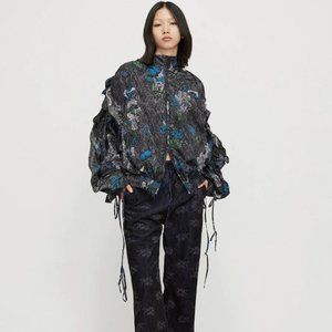 Lightweight track jacket black and blue streetwear (from JNBY)